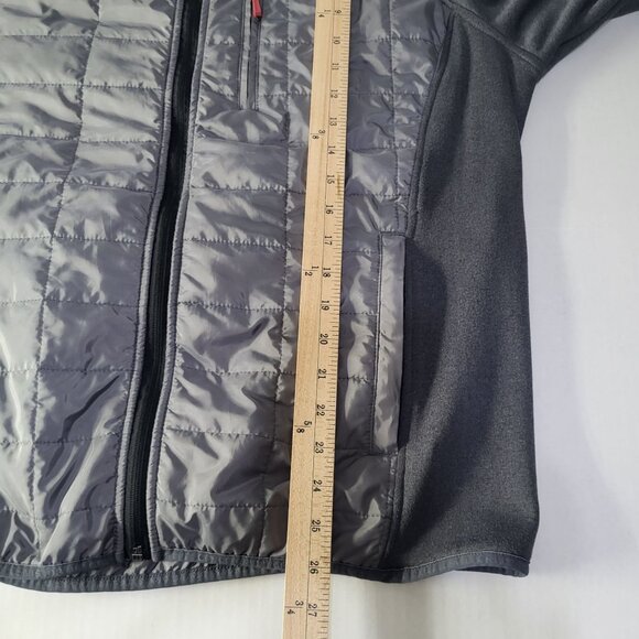 Orvis Mens Mixed Media Quilted Gray Black Full Zip Jacket SZ LG - Picture 12 of 13